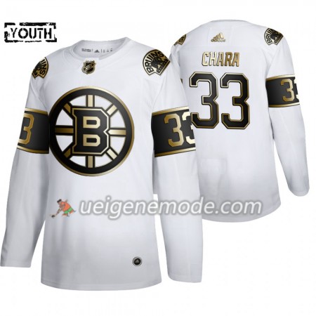 Kinder Eishockey Boston Bruins Trikot Zdeno Chara 33 Adidas 2019-2020 Golden Edition Weiß Authentic
